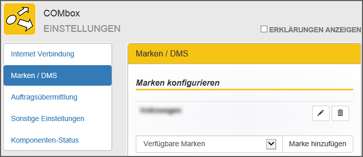 Marken konfigurieren